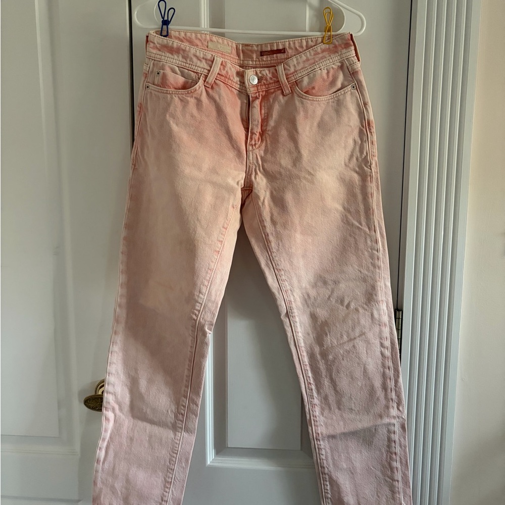 Anthropologie Light Pink Boyfriend Jeans